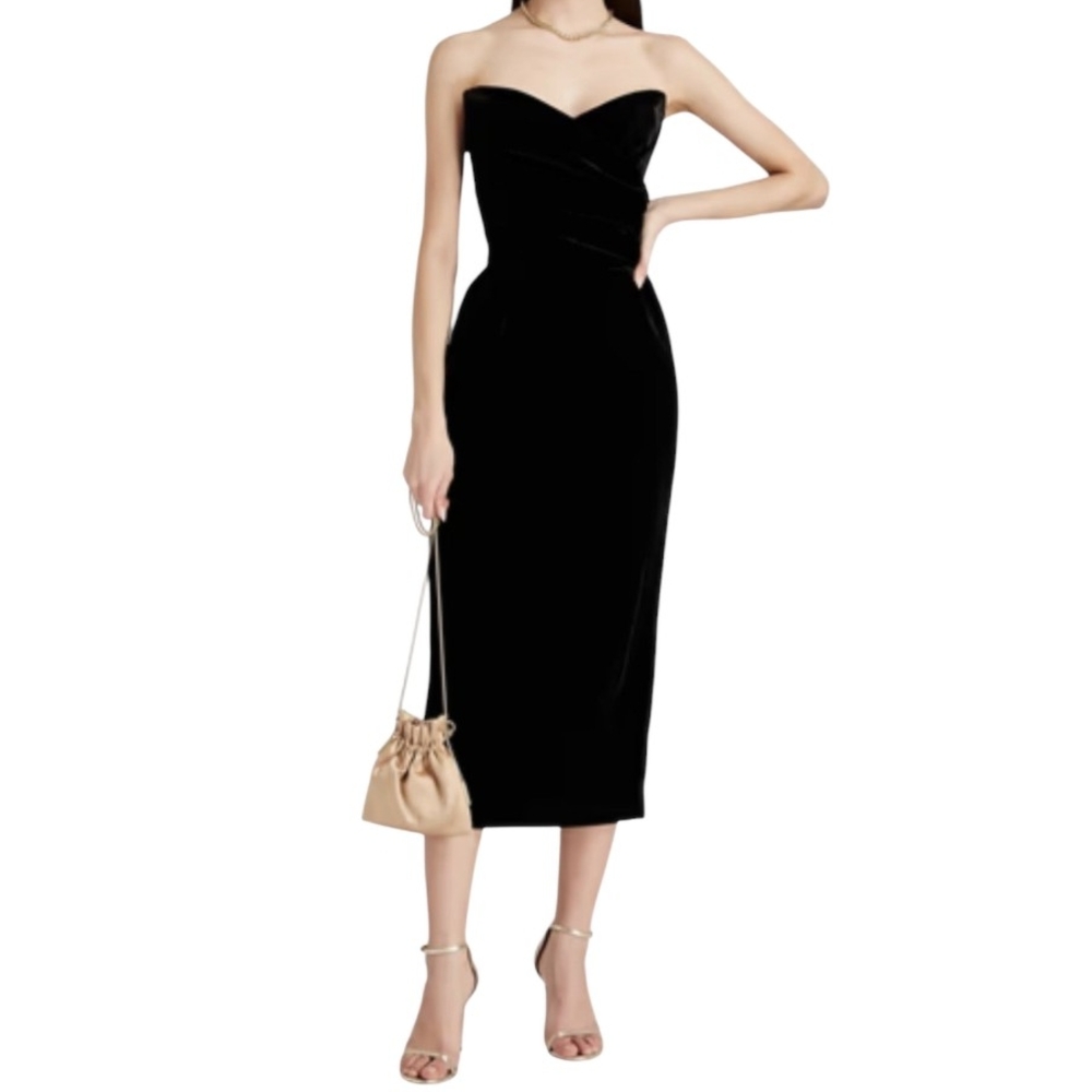 Jessica McClintock Black Strapless Dress